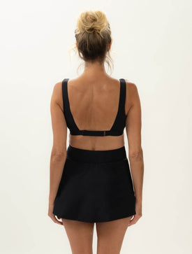 Dolfin Women's Aquashape Black High Waisted Wrap Front Swim Skort  Women's Aquatic Fitness Swimsuits  Dolfin