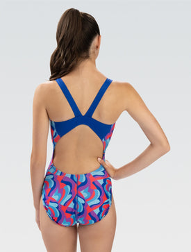 Dolfin Women's Time Warp Uglies HP Back One Piece Swimsuit  One Piece Swimsuits  Dolfin