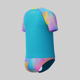 Speedo Girls Short Sleeve Rashguard Set  Girls Rash Guard  Speedo