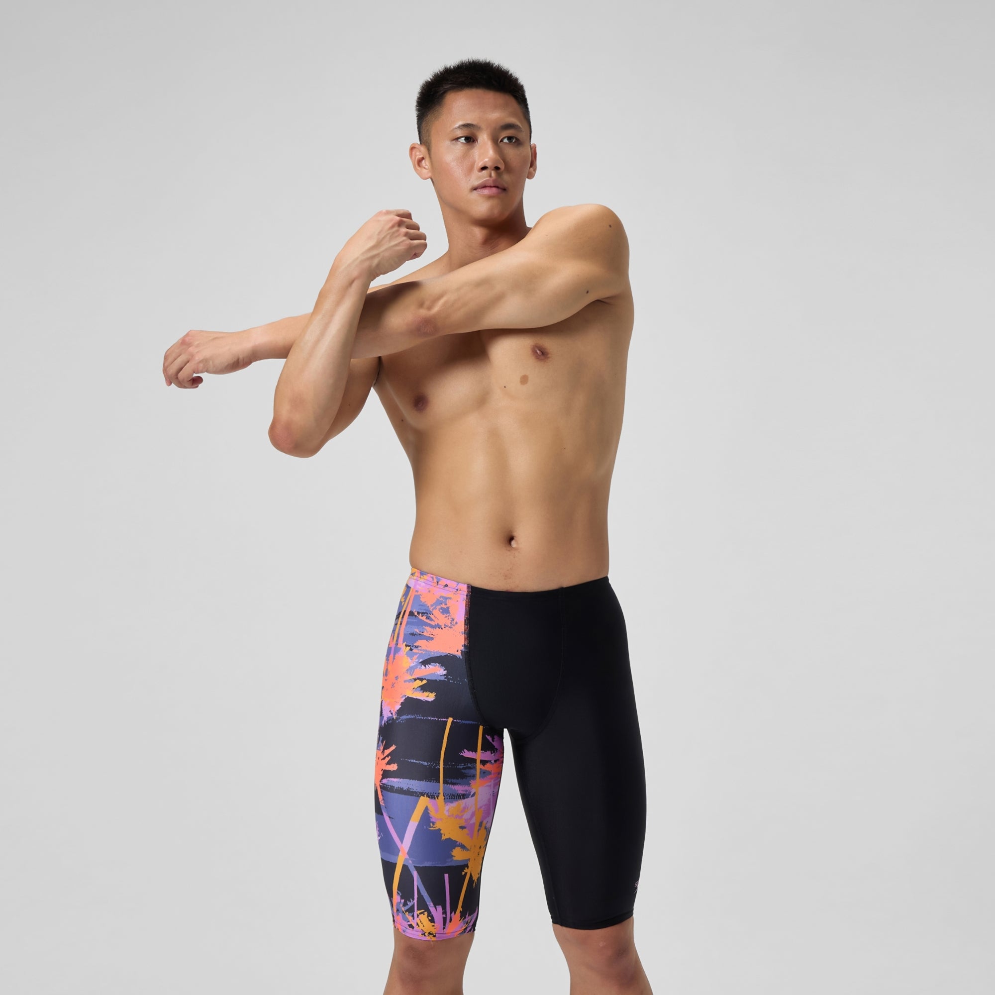 Speedo Men's & Boys' Printed Jammer Swim Trunks | Quick-Dry TurboDRI Fabric With UPF 50+
