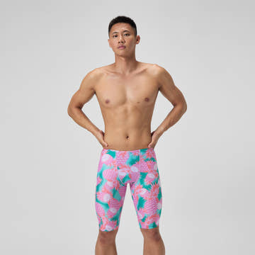 Speedo Men's Eco Printed Swim Jammer Extended Color  Swim Jammers  Speedo
