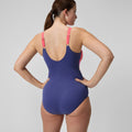 Speedo Women's Banded Colorblock One Piece Swimsuit  One Piece Swimsuits  Speedo