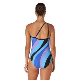 Speedo Printed Asymmetrical One Piece Swimsuit  One Piece Swimsuits  Speedo