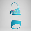 Speedo Print Tie Back Two Piece Swimsuit  Girls Bikini Set  Speedo