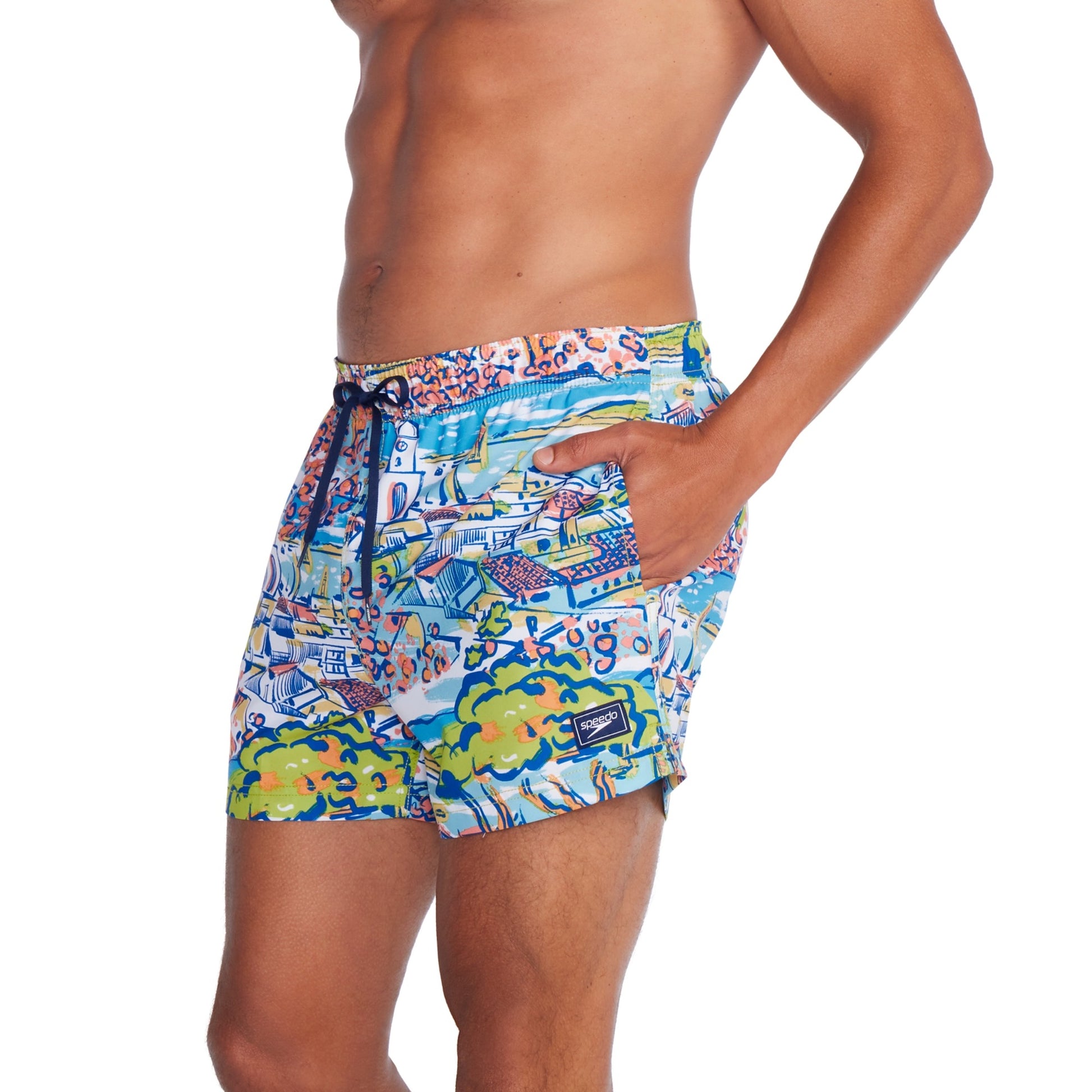 Speedo Print Redondo Edge Volley Short 14 Inch  Boardshorts  Speedo