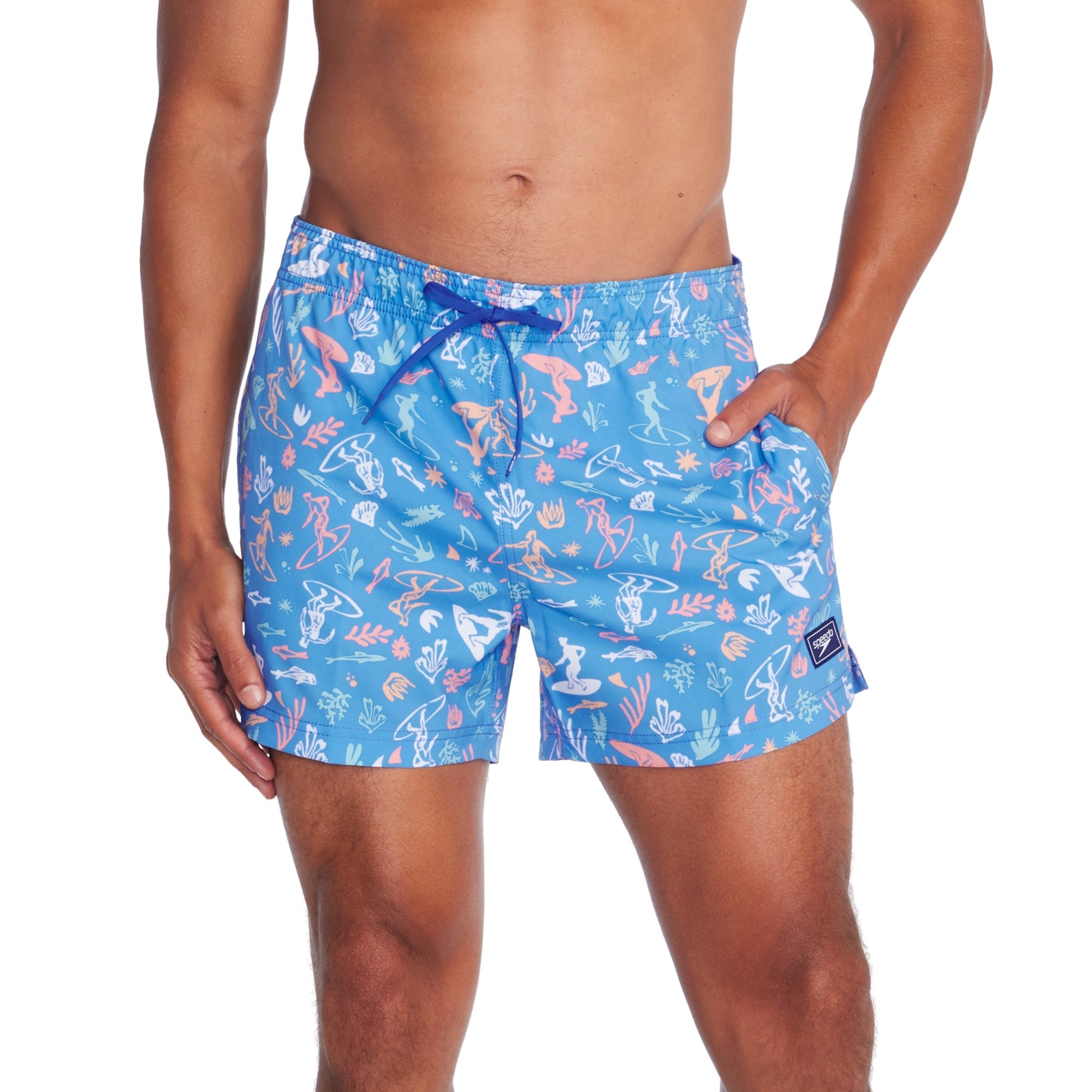 Speedo Print Redondo Edge Volley Short 14 Inch  Boardshorts  Speedo