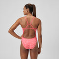 Speedo Women's Printed Tri Back One Piece Swimsuit  One Piece Swimsuits  Speedo