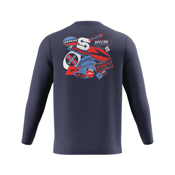 Speedo Men's Long Sleeve Graphic Swim Rashguard