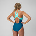 Speedo Zip Colorblock One Piece Swimsuit  One Piece Swimsuits  Speedo