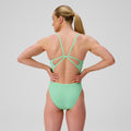 Speedo Women's Swimsuit Solid Web Back One Piece  One Piece Swimsuits  Speedo