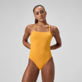 Speedo Women's Solid V-Back One Piece  Competition Swimsuits  Speedo