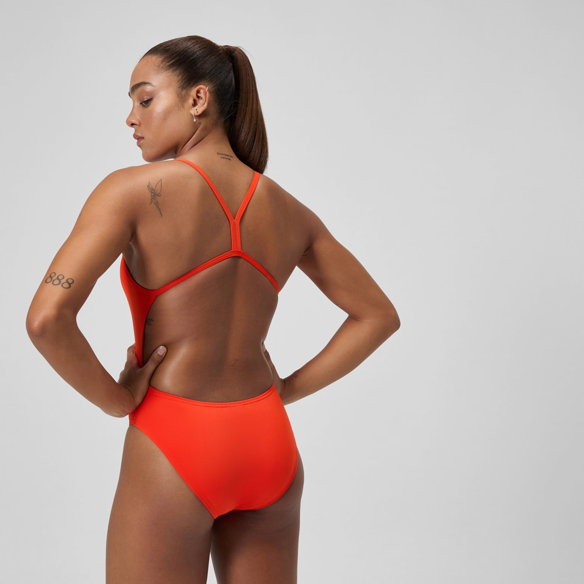 Speedo Women's Solid V-Back One Piece  Competition Swimsuits  Speedo