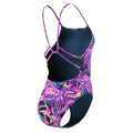Speedo Women's Printed Web Back One Piece  One Piece Swimsuits  Speedo