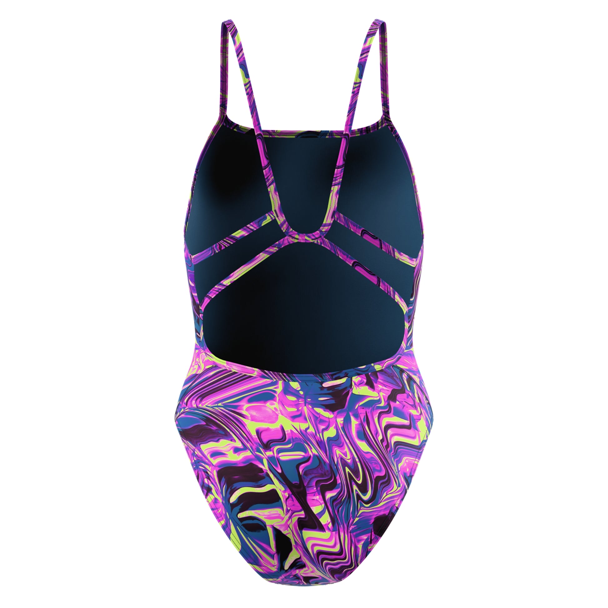 Speedo Women's Printed Web Back One Piece  One Piece Swimsuits  Speedo