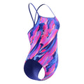 Speedo Women's Printed Turnback One Piece Swimsuit  One Piece Swimsuits  Speedo