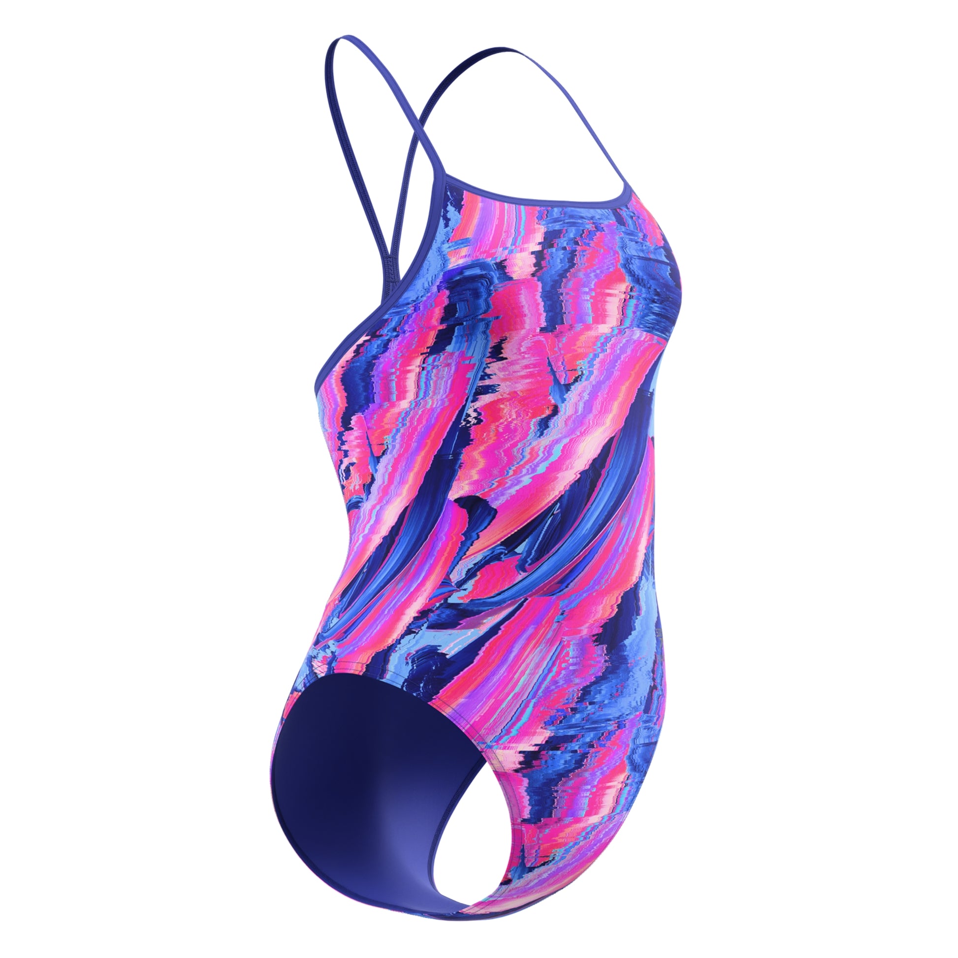 Speedo Women's Printed Turnback One Piece Swimsuit  One Piece Swimsuits  Speedo