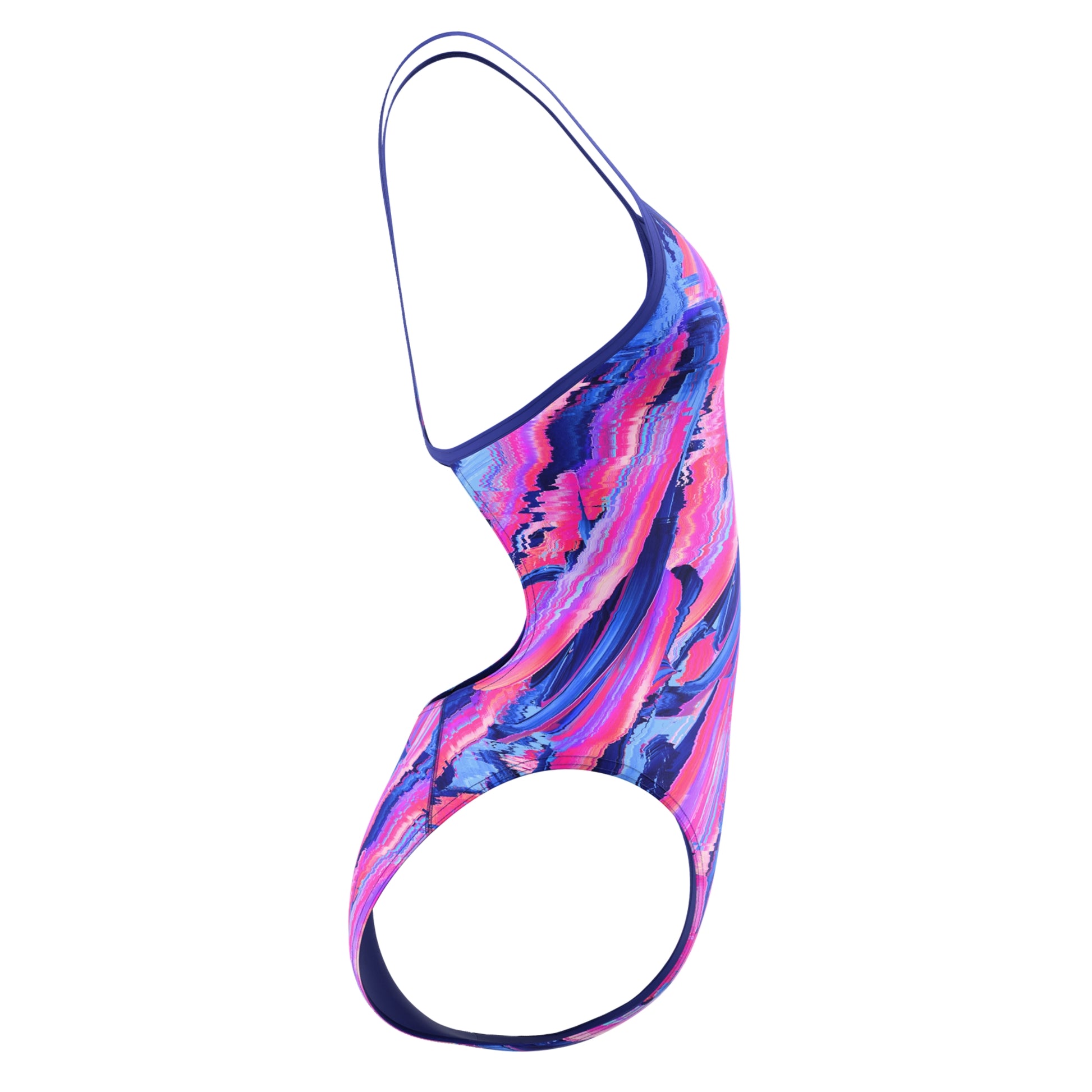 Speedo Women's Printed Turnback One Piece Swimsuit  One Piece Swimsuits  Speedo