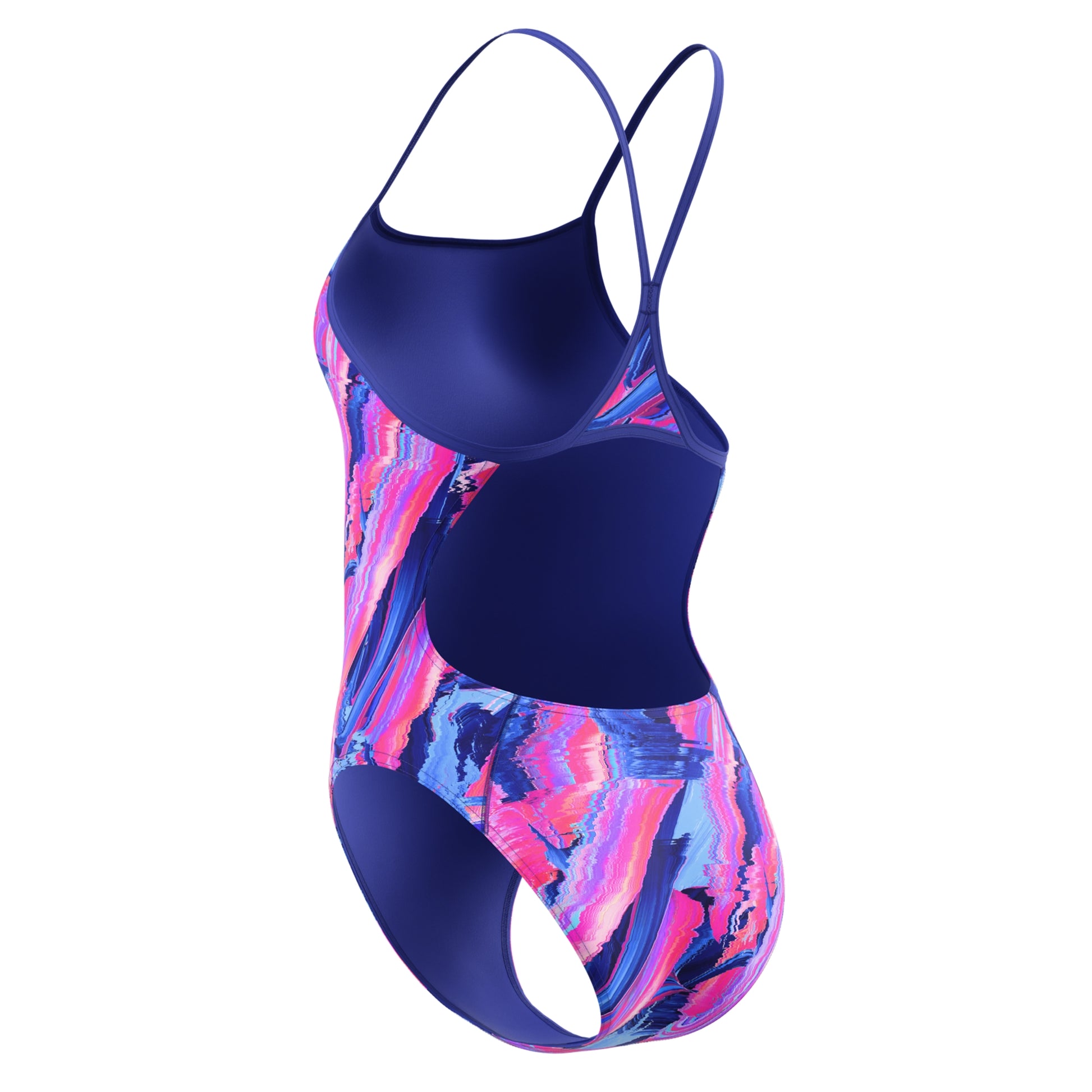 Speedo Women's Printed Turnback One Piece Swimsuit  One Piece Swimsuits  Speedo