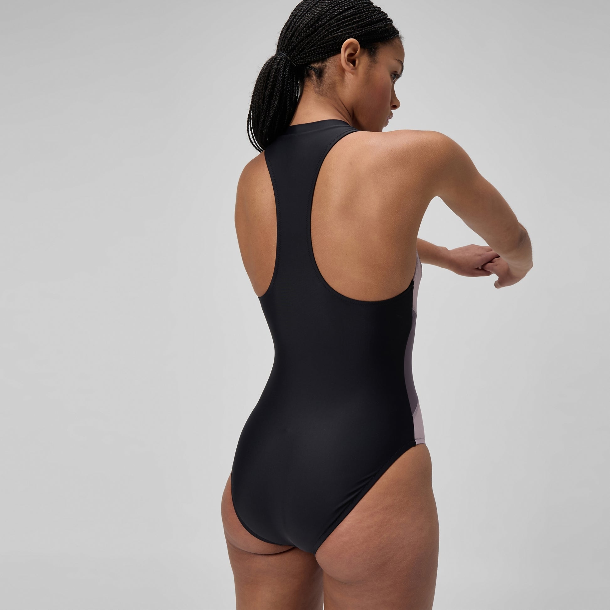 Speedo Women's Zip Colorblock One Piece Swimsuit    Speedo