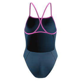Speedo Women's Solid Turnback One Piece Swimsuit