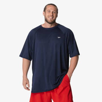 Speedo Rashguard Men's Easy Short Sleeve Swim  Short Sleeve Rash Guard  Speedo
