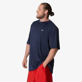 Speedo Rashguard Men's Easy Short Sleeve Swim  Short Sleeve Rash Guard  Speedo