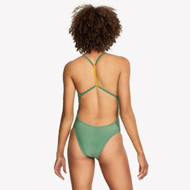 Speedo Women's Solid T-back One Piece  One Piece Swimsuits  Speedo