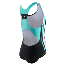Speedo Girls Swimsuit Infinity Splice  Girls One Piece  Speedo