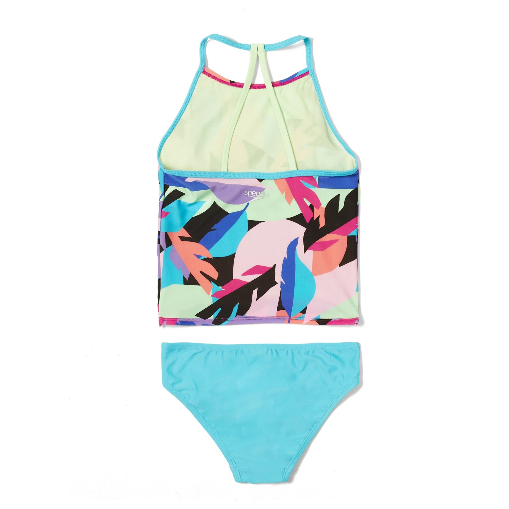 Speedo Girls' Print High Neck Tankini Set  Girls Tankini  Speedo