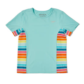 Speedo Girls Print Splice Kid's Rashguard  Girls Rash Guard  Speedo