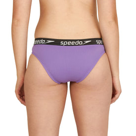 Speedo Women's Active Recreation Rib Logo Bikini Bottom  Bikini Bottom  Speedo