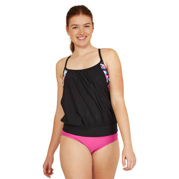 Speedo Women's Active Recreation Blouson Tankini  Women's Tankini Top  Speedo
