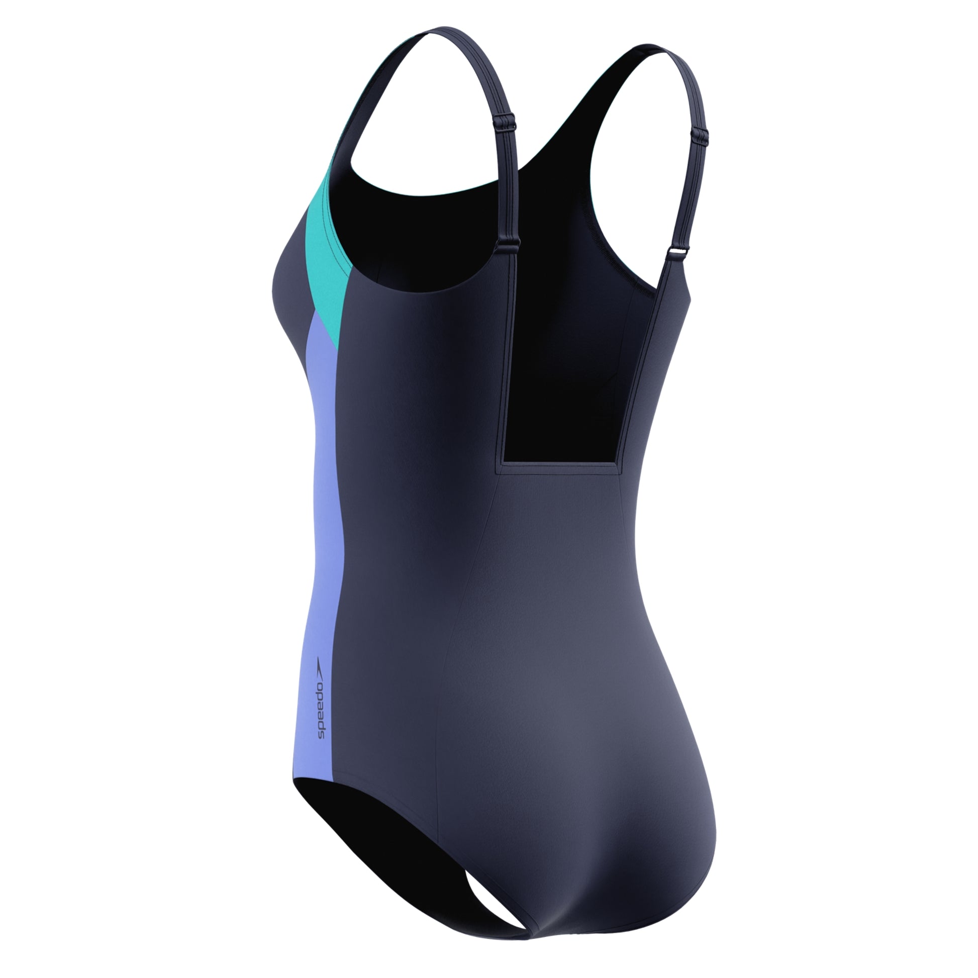 Speedo Women's Colorblock Contour One Piece Swimsuit  One Piece Swimsuits  Speedo