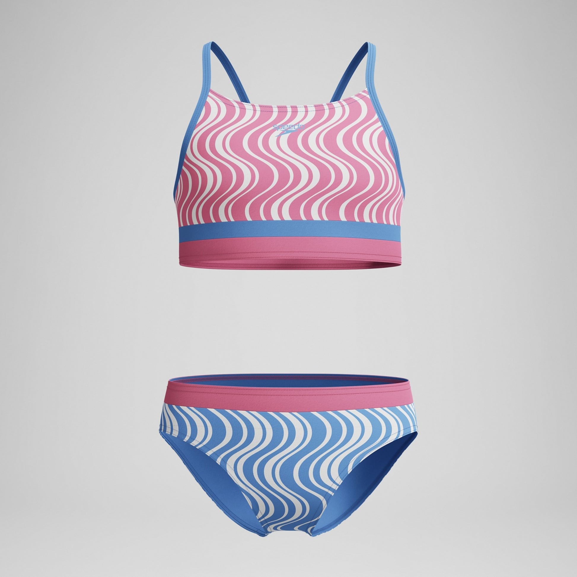 Speedo Print Blocked Bikini Set  Girls One Piece  Speedo
