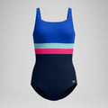 Speedo Women's Banded Colorblock One Piece Swimsuit  One Piece Swimsuits  Speedo