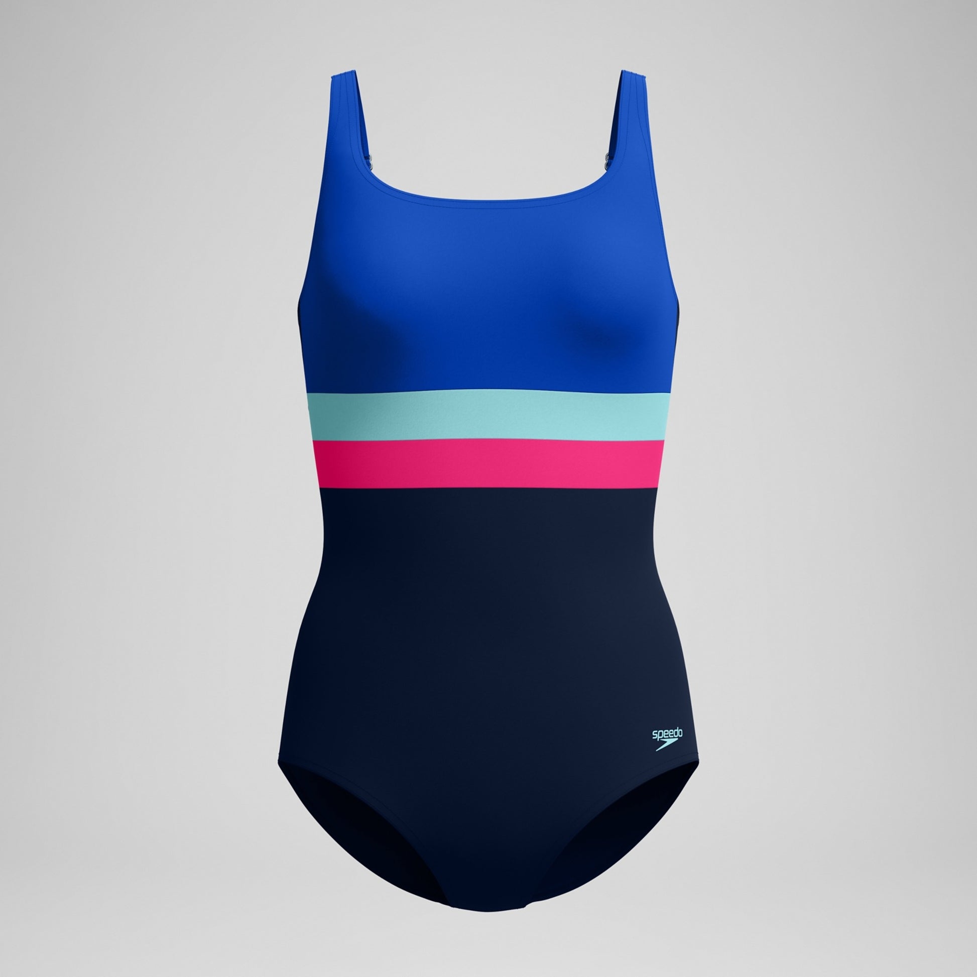 Speedo Women's Banded Colorblock One Piece Swimsuit  One Piece Swimsuits  Speedo