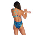 Speedo Women's Printed Tri Back One Piece Swimsuit  One Piece Swimsuits  Speedo