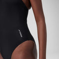 Speedo Women's Solid Scoop Mesh One Piece Swimsuit  One Piece Swimsuits  Speedo