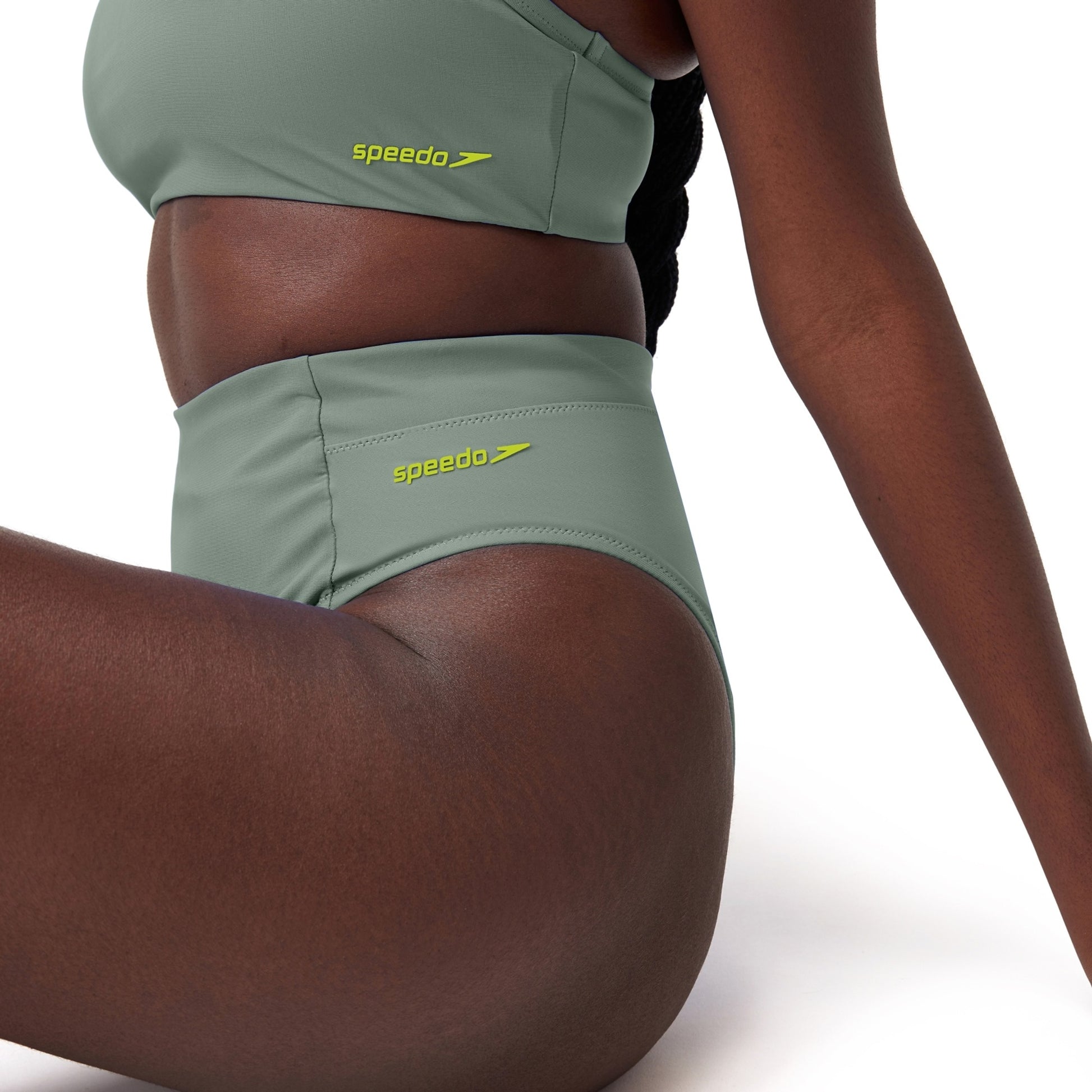 Speedo Women's High Waist Bottom Solid  Two Piece Bottoms  Speedo