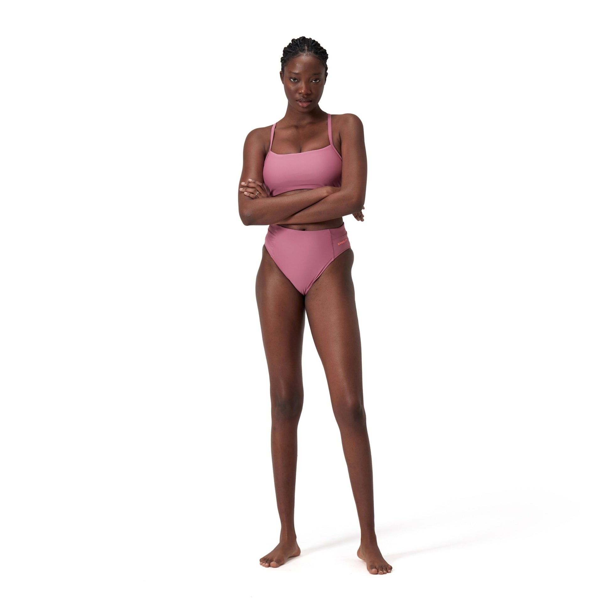 Speedo Women's High Waist Bottom Solid  Two Piece Bottoms  Speedo