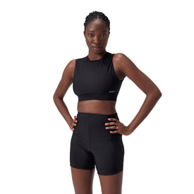 Speedo Women's Short Sleeve Mesh Crop Top  Crop Top  Speedo
