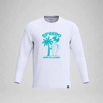 Speedo Men's Long Sleeve Graphic Swim Rashguard