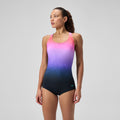 Speedo Women's Texture Ombre Ultraback One Piece Swimsuit  Competition Swimsuits  Speedo