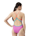 Speedo Women's Solid Double Strap One Piece Swimsuit  One Piece Swimsuits  Speedo