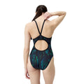Speedo Space Train Flyback One Piece Swimsuit  Swim Team Prints  Speedo