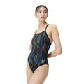 Speedo Space Train Flyback One Piece Swimsuit  Swim Team Prints  Speedo