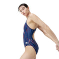 Speedo Space Train Flyback One Piece Swimsuit  Swim Team Prints  Speedo