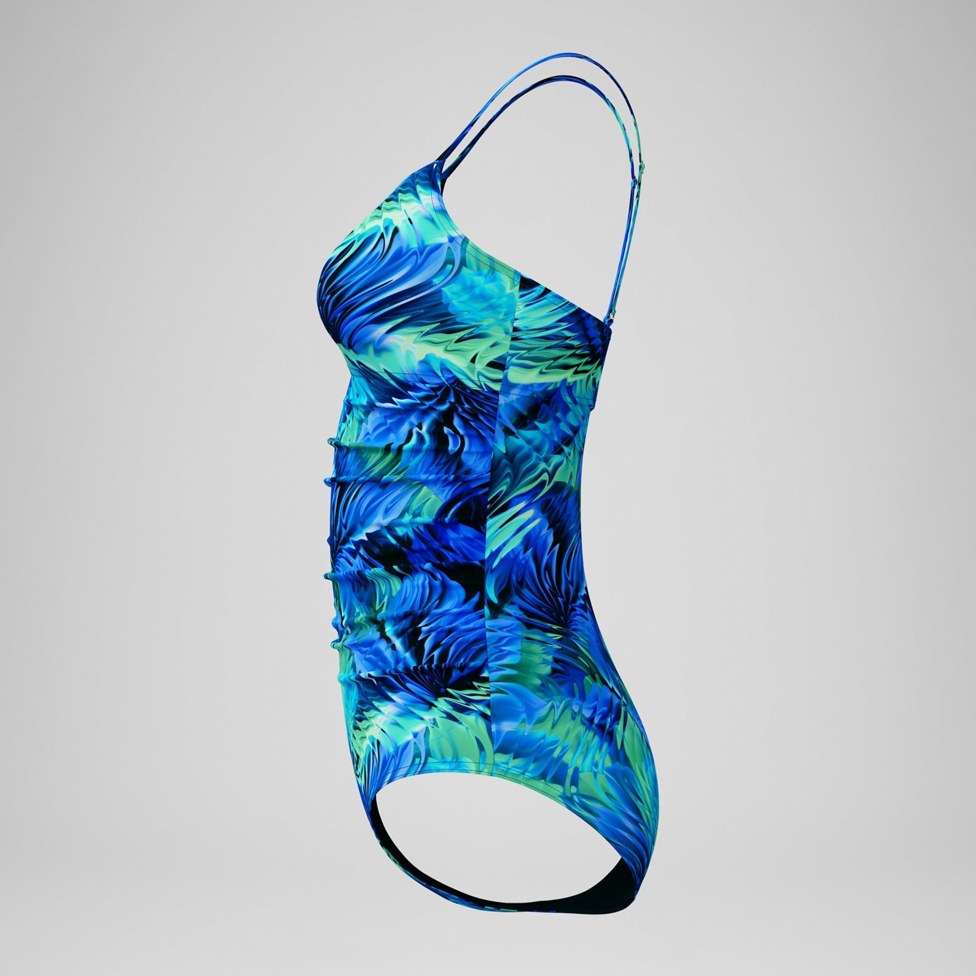 Speedo Women's Adjustable Print Shirred One Piece Swimsuit  One Piece Swimsuits  Speedo