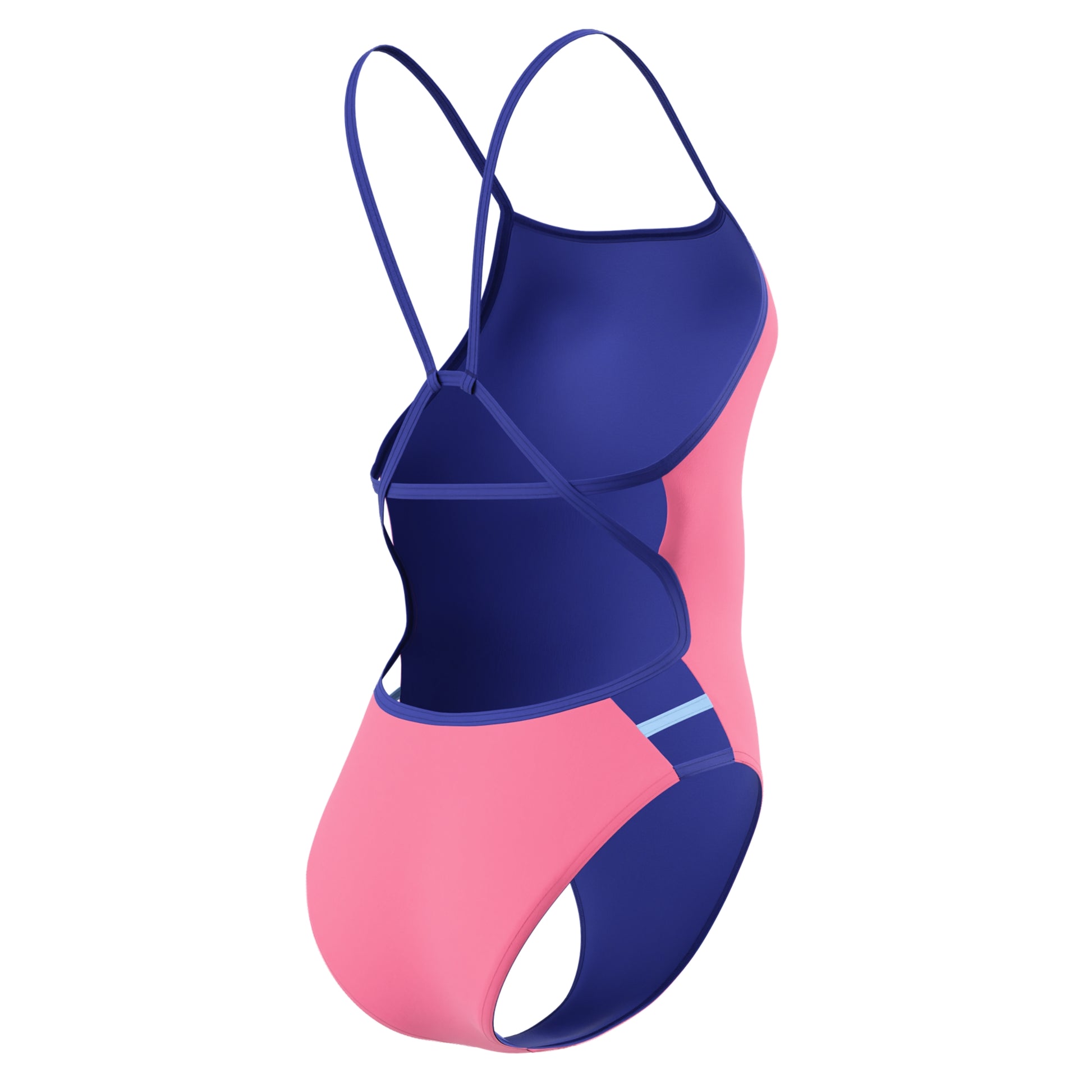 Speedo Women's Solid Tri Back One Piece Swimsuit  One Piece Swimsuits  Speedo