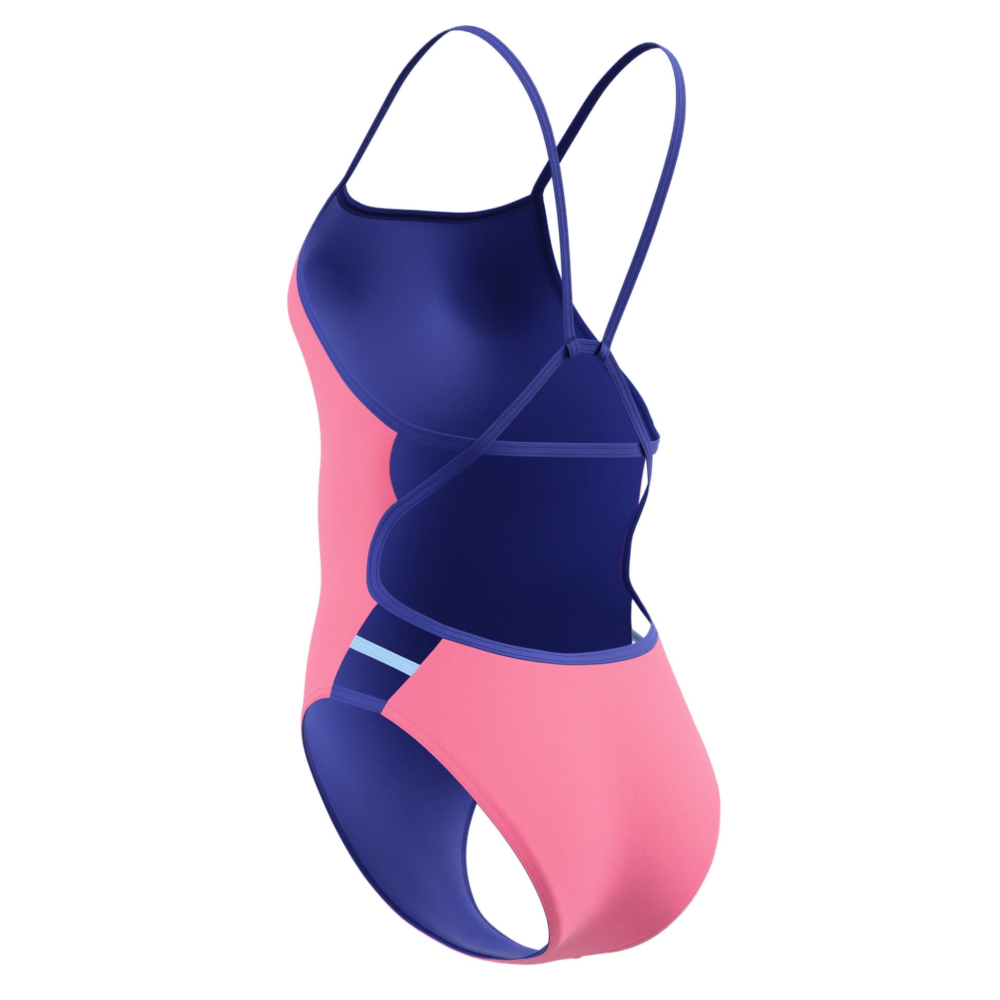 Speedo Women's Solid Tri Back One Piece Swimsuit  One Piece Swimsuits  Speedo